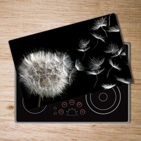 Chopping board glass Dandelion