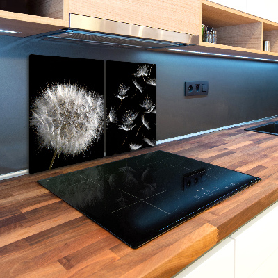 Chopping board glass Dandelion