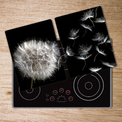 Chopping board glass Dandelion