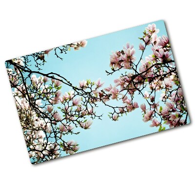 Chopping board glass magnolia