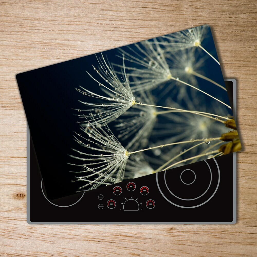 Chopping board glass Dandelion seeds