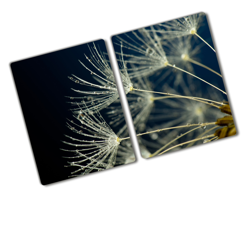 Chopping board glass Dandelion seeds