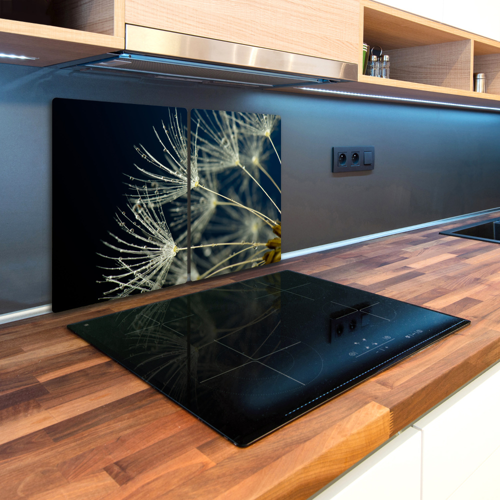 Chopping board glass Dandelion seeds