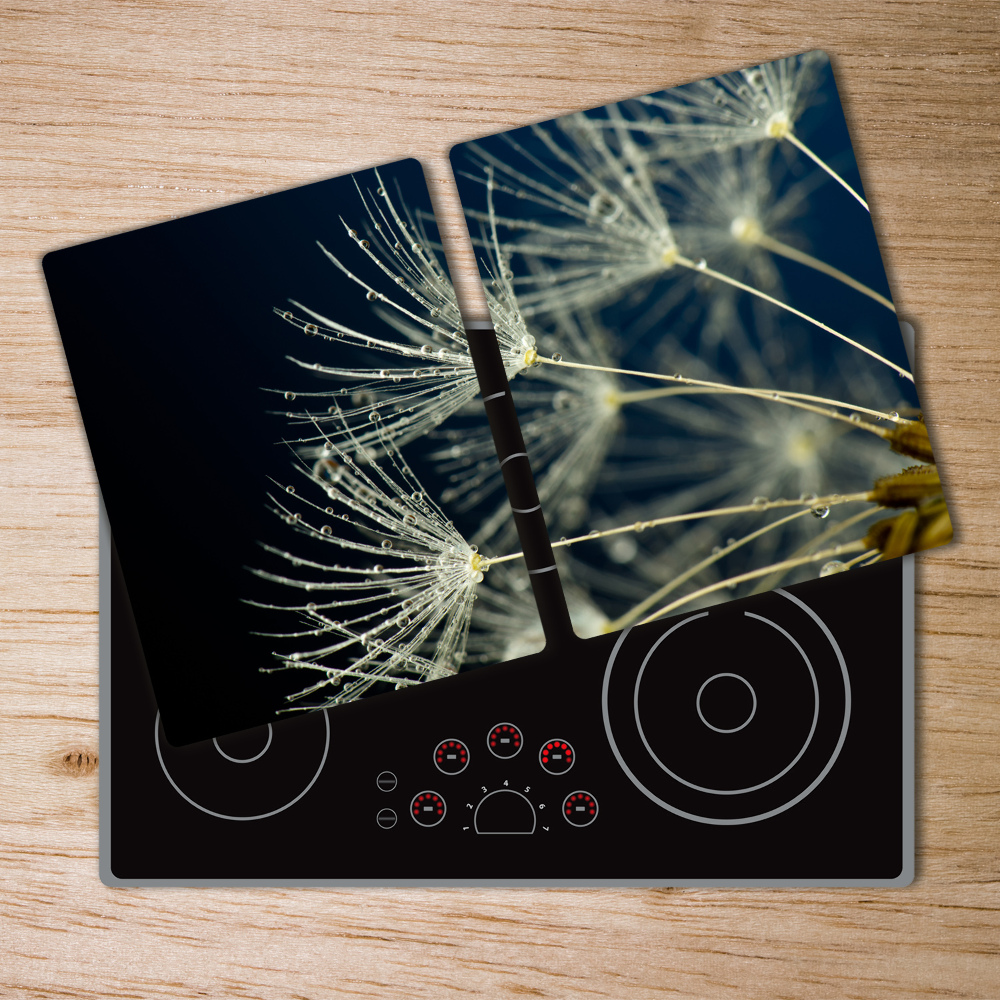 Chopping board glass Dandelion seeds