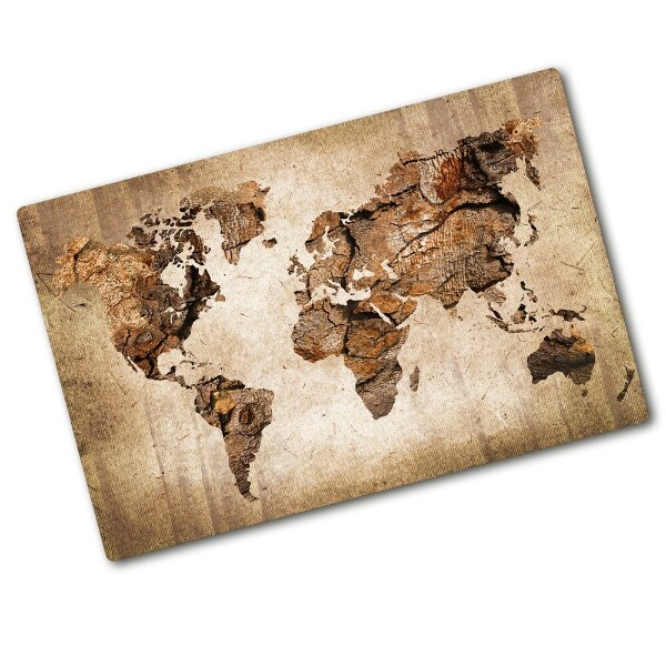 Cutting board World map wood