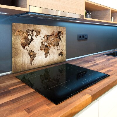 Cutting board World map wood