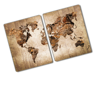 Cutting board World map wood