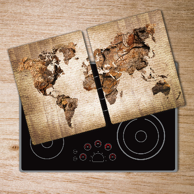 Cutting board World map wood