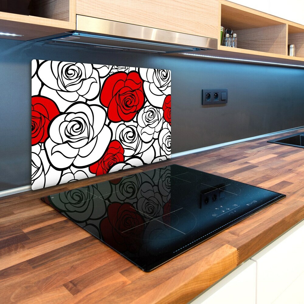 Chopping board glass Roses