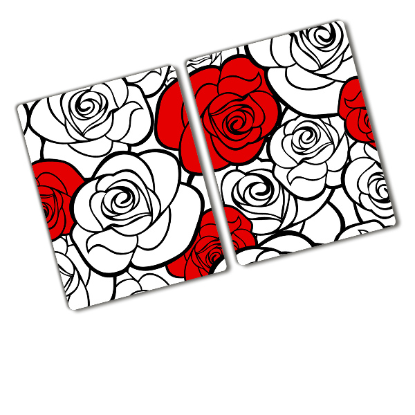 Chopping board glass Roses