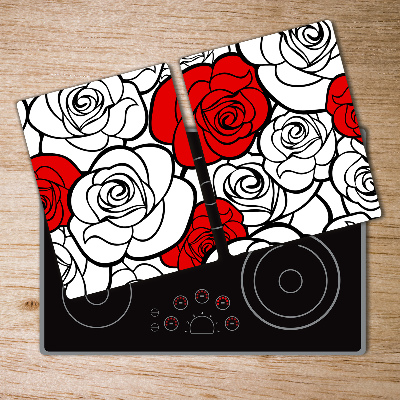 Chopping board glass Roses