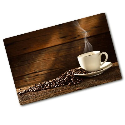 Chopping board glass Cup of coffee