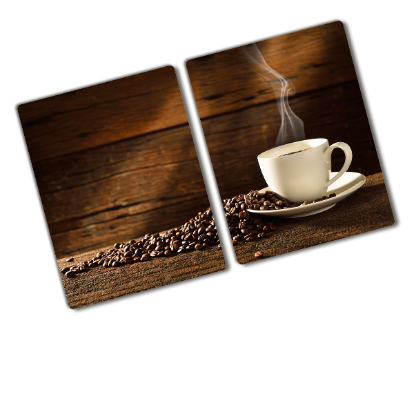 Chopping board glass Cup of coffee