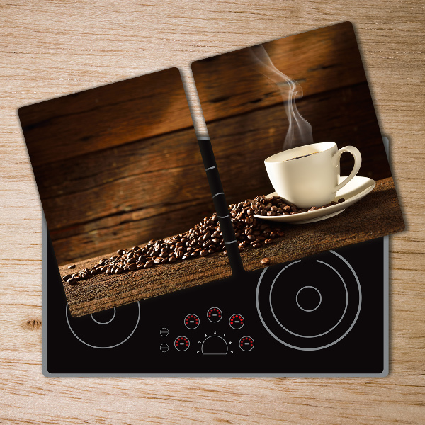 Chopping board glass Cup of coffee