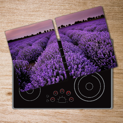 Chopping board glass Lavender field