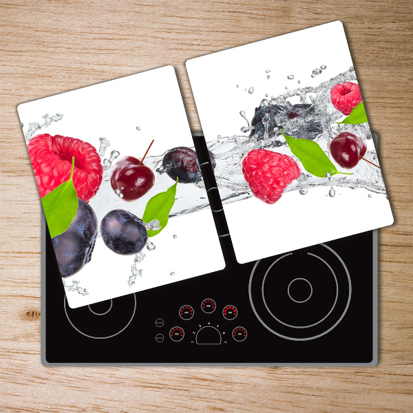 Chopping board glass Fruit and water