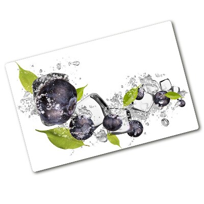 Chopping board glass Ice berries