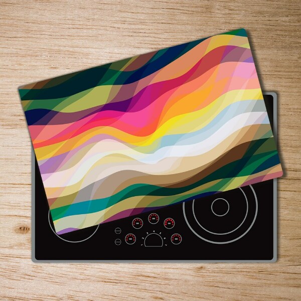 Chopping board glass Wave abstraction