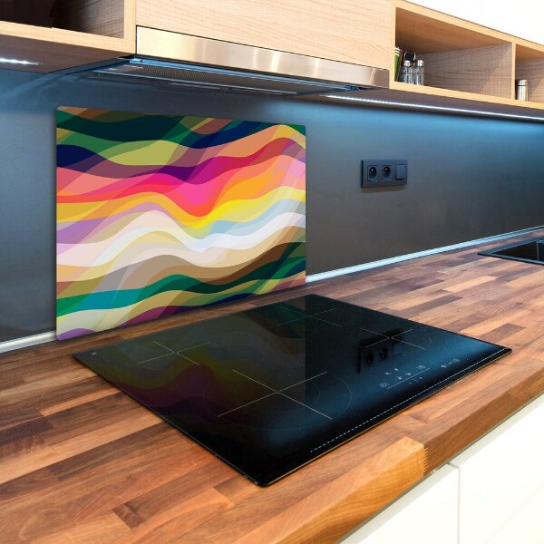 Chopping board glass Wave abstraction