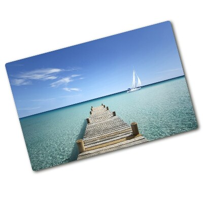 Chopping board glass Wooden pier