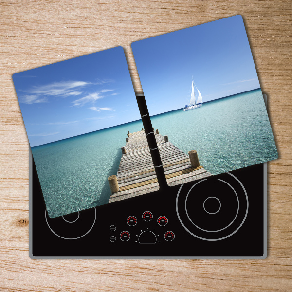 Chopping board glass Wooden pier