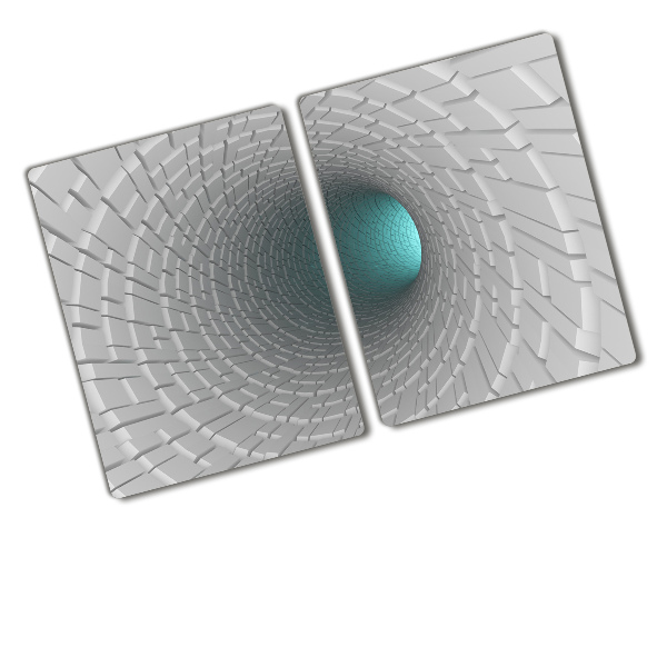 Chopping board glass 3D tunnel