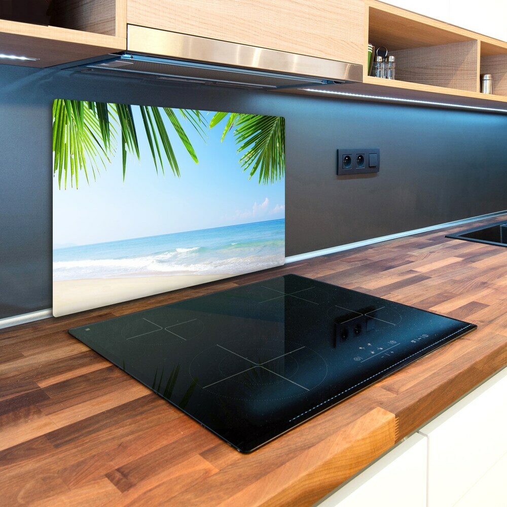 Chopping board glass Tropical beach