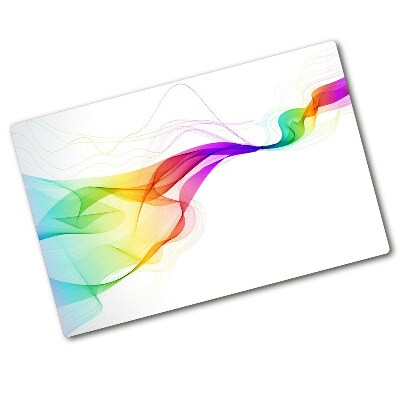 Chopping board glass Colorful abstraction