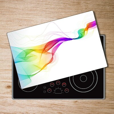 Chopping board glass Colorful abstraction