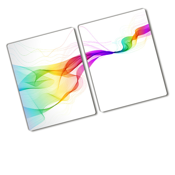 Chopping board glass Colorful abstraction