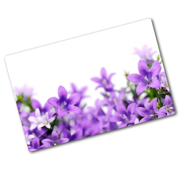 Chopping board glass Purple bells