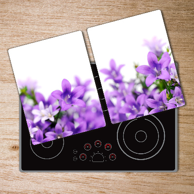 Chopping board glass Purple bells