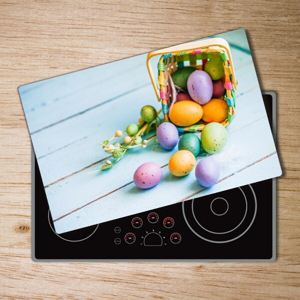 Glass chopping board Easter eggs