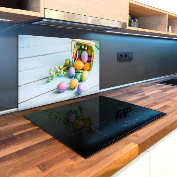 Glass chopping board Easter eggs