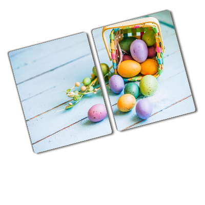 Glass chopping board Easter eggs