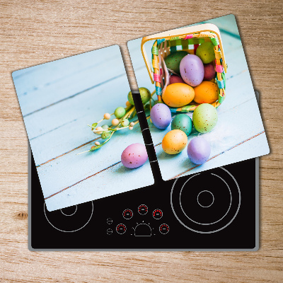 Glass chopping board Easter eggs