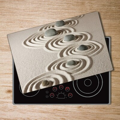 Chopping board glass Zen Piasek stones