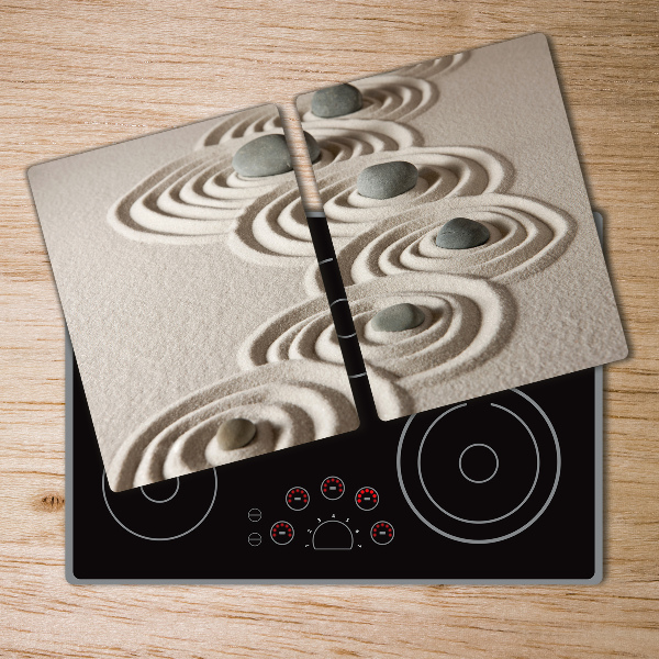 Chopping board glass Zen Piasek stones