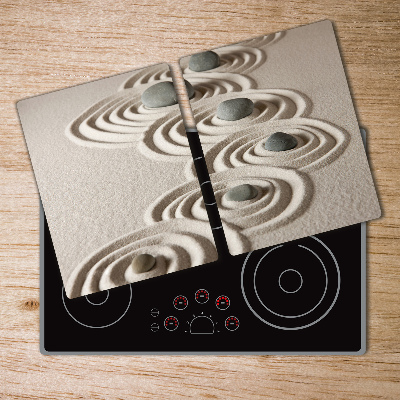 Chopping board glass Zen Piasek stones