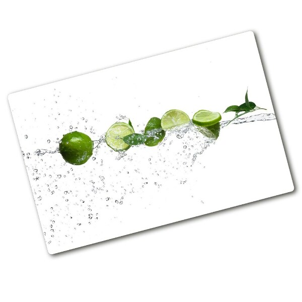 Chopping board glass Lime and water