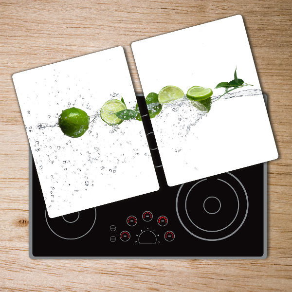 Chopping board glass Lime and water