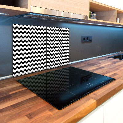 Chopping board glass Zigzags