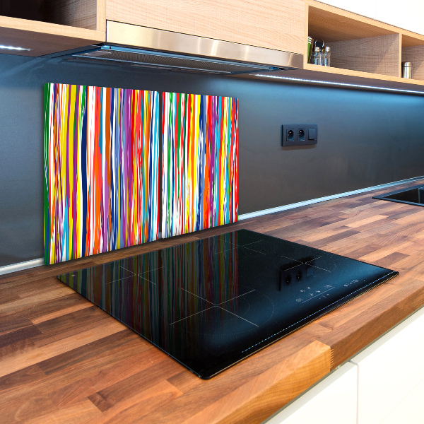 Chopping board glass Colorful stripes