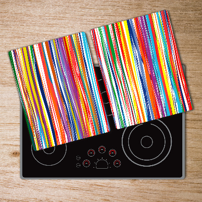 Chopping board glass Colorful stripes