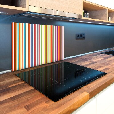 Chopping board glass Colorful stripes