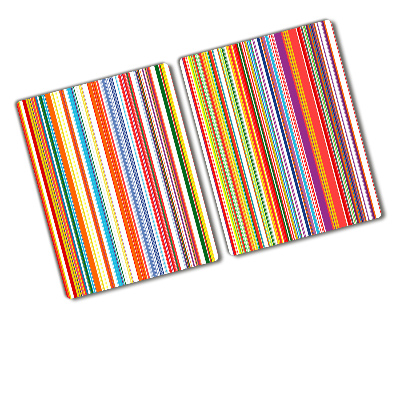 Chopping board glass Colorful stripes