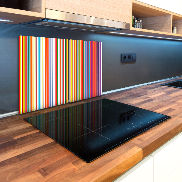 Chopping board glass Colorful stripes