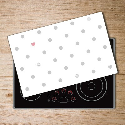 Chopping board Dots and hearts