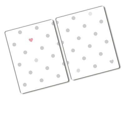 Chopping board Dots and hearts