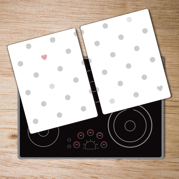 Chopping board Dots and hearts